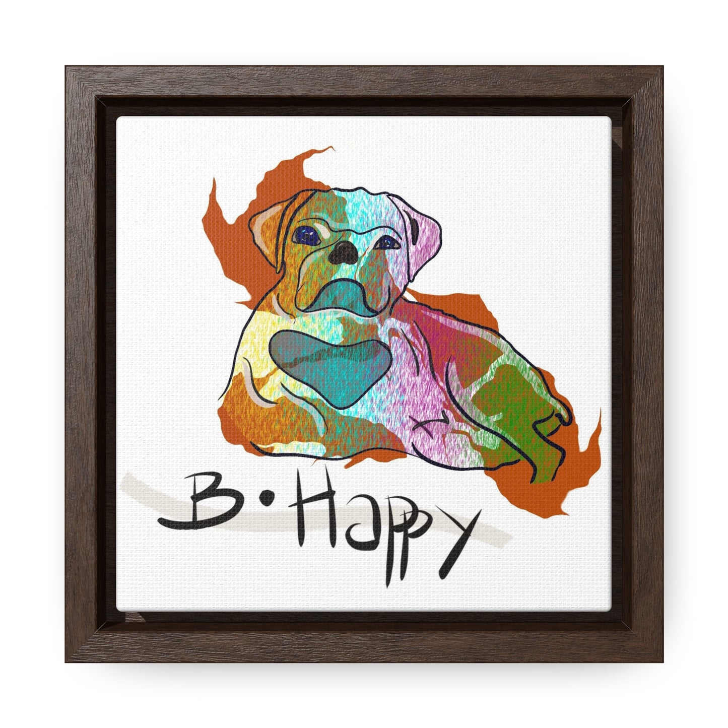 Babas Be Happy Gallery Canvas Wraps, Square Frame